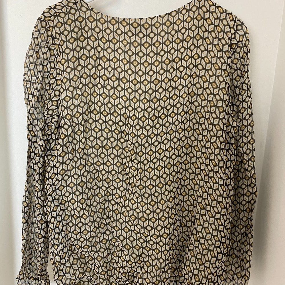 Alice Rinaldi Abstract Geometric Print Blouse Large - Picture 2 of 4